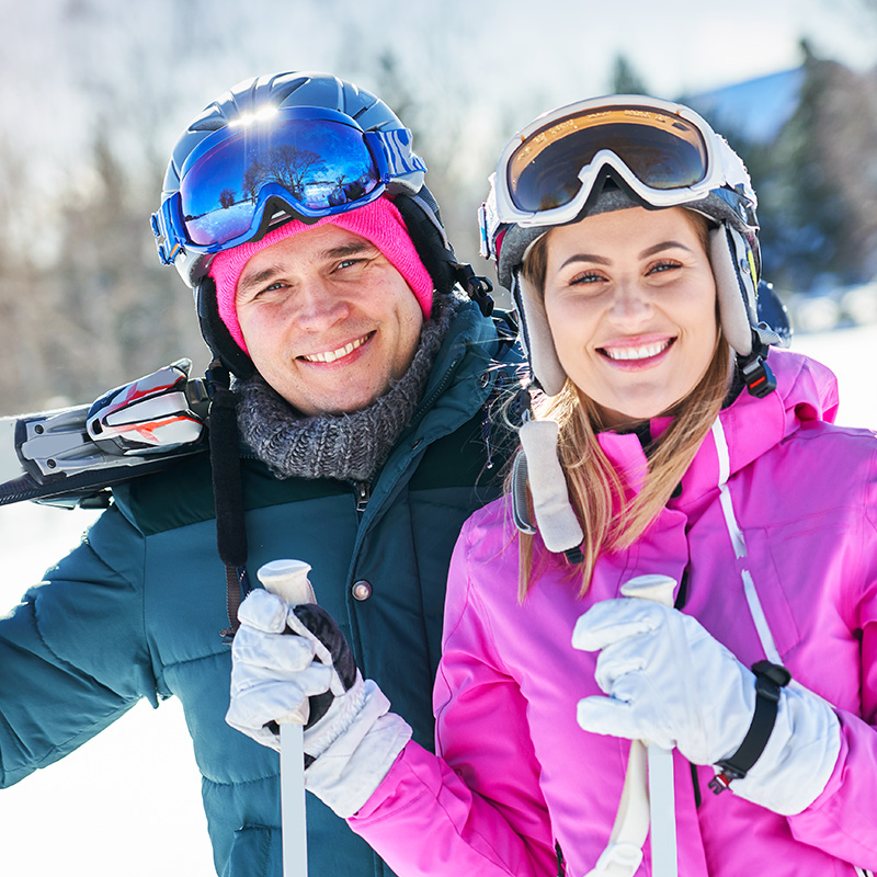 Happy Couple Flagstaff Winter Experience