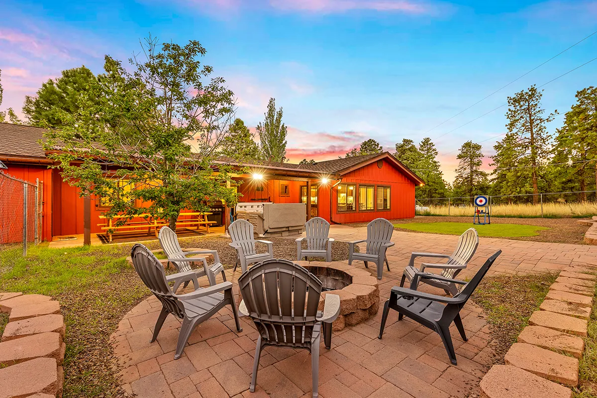 Large enclosed area of the more than 2.5 acres on the property to enjoy the day time nature & mountain views, along with the amazing star gazing in the evening.