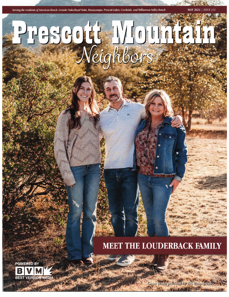 Prescott Mountain Neighbors - Magazine Cover Featuring the Louderback Family